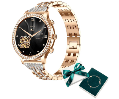 Smartwatch MANTA Diamond Lusso Złoty + Bransoletka YES